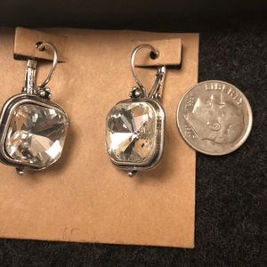 Clear stone earrings